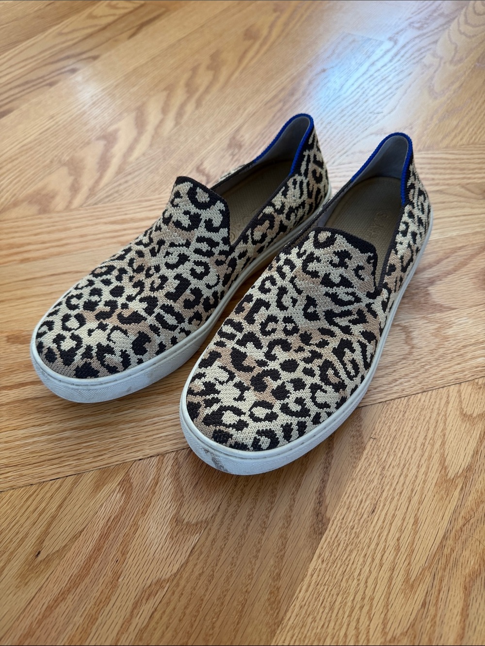 Rothy's Leopard-Print Slip-On Sneakers - Black & Tan